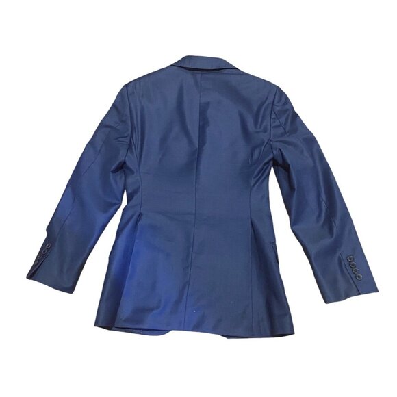 Connaisseur Paris Blue Vest Jacket Blazer Mens 32 Lana Merino Super Wool 170s - Picture 11 of 16